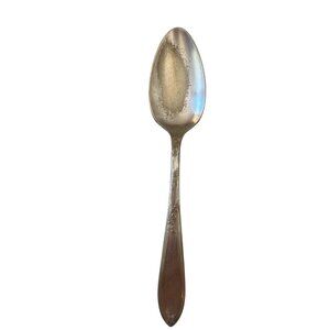 Vintage New England Silver Plate Teaspoon With Rose Pattern Design - 6 Inches